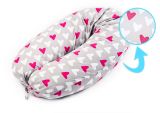 Almohada XL para embarazo - corazones rosados - imagen 2