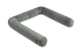 Protector en Rulo para Cuna – 200 cm – Tejido Aterciopelado y Relleno Antialérgico-Gris - imagen 2