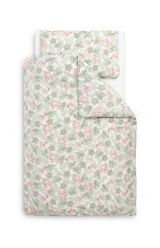 Edredón y Funda de Almohada para Cama Diseño Clematis para Niños - 100x135 cm, Algodón 100%