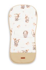 Colchoneta Reversible de Muselina para Cochecito - Motivo Conejito Beige
