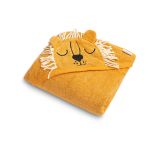 Capa de Baño Suave con Capucha León 90x90 cm - Amarillo