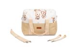 Bolso para Cochecito de Cuero Ecológico Beige con Conejitos
