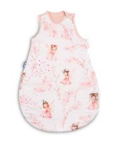 Saco de Dormir para Bebés S (45x70 cm) – Diseño Hadas Rosa, Algodón Hipoalergénico con Cremallera Bidireccional