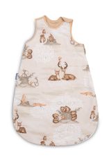 Saco de Dormir para Bebés M (50x80 cm) – Marrón Hierba, Algodón Hipoalergénico con Cremallera Bidireccional