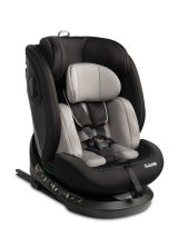 Silla de coche Azure i-Size giratoria 360° en gris, segura para bebés y niños hasta 150 cm de altura.