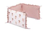 Protector de Cuna Reversible de Muselina – Ballerinas Rosa – 3 Paneles con Sujeción Segura