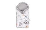 Saco Arrullo para Bebé de Muselina 75x75 cm – Doble Cara con Relleno Hipoalergénico – Teddy Grey