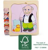 Puzzle a capas La vida del abuelo - 28 piezas