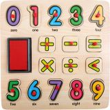 Puzzle de números de madera