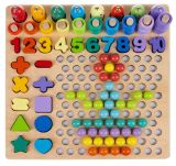 Puzzle de madera Letras, Números y Formas Geométricas