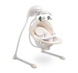 Columpio Eléctrico para Bebé Raffi con Rotación 90°, 5 Velocidades, Mosquitera y Música