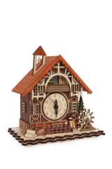Reloj de madera entramado 