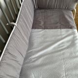 Set Colcha+protector Essential Vichy10 Gris 60x120x3 Cm - Cambrass