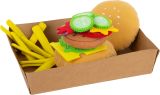 Set Hamburguesa en tela con patatas fritas
