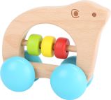 Sonajero de Madera Osito con Ruedas