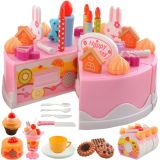 Tarta de cumpleaños Rosa, Set de 75 piezas