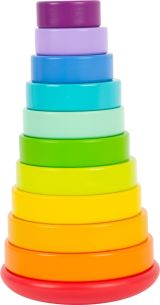 Juego de Torre de apilar y encajar Arcoíris