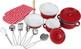 Utensilios de Cocina Rojos para Niños - 13 piezas