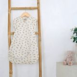 Saco de Dormir Swaddle Bebé Orgánico 0-3 Meses – Algodón GOTS, 1.0 Tog, Cremallera Fácil | Clair de Lune