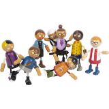 Familia de Muñecas Flexibles con Bebé - Juguete de Madera - imagen 7