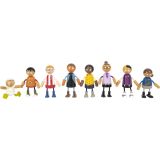 Familia de Muñecas Flexibles con Bebé - Juguete de Madera - imagen 13