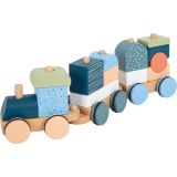 Tren de Madera "Arctic" - FSC® 100% Certificado, Juego de Encaje y Apilamiento