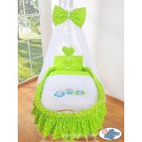 Interior del moisés con ropa de cama 100% algodón