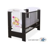 Cuna de Madera Osito con Lazo 120x60 cm – Rosa y Marrón, 3 Alturas y Barrotes Extraíbles - imagen 2