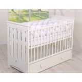 Cuna de Madera Lorenzo III 120x60 cm Blanca – Con Teething Rail, 3 Alturas y Barrotes Extraíbles - imagen 10