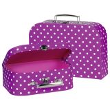 Set de 2 maletas lilas con lunares blancos, de Goki - imagen 7