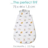 Saco de Dormir Bebé Jungle Dream 0-6 Meses 2.5 Tog – Algodón Suave y Transpirable | Clair de Lune - imagen 2