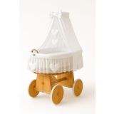 Capazo de Mimbre Natural con Dosel y Cortina Amelie + Ropa de Cama Blanca – MY SWEET BABY - imagen 3