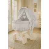 Capazo de Mimbre Blanco con Dosel Amelie + Ropa de Cama Gris – MY SWEET BABY - imagen 4