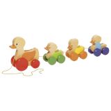 Juguete de Arrastre pato con 3 patitos, alas móviles - imagen 7