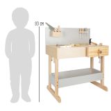 Banco de trabajo infantil gris con accesorios - imagen 55