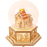 Belén bola de cristal iluminada con caja de música - imagen 13