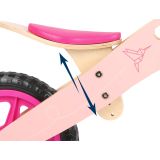 asiento bici madera rosa