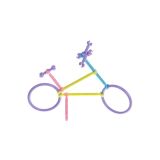 bicicleta hecha de pajitas