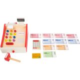 Caja registradora de madera con Rollo de Papel  - 14 piezas