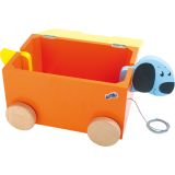 Caja para juguetes con ruedas