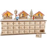 Calendario de Adviento en madera Bazar Navideño