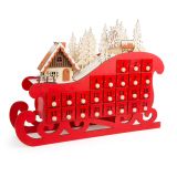 Calendario de adviento de madera Trineo Rojo - imagen 4