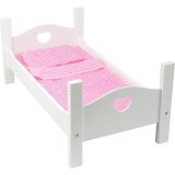 Cama Blanca de Madera para Muñecas