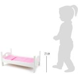 Cama Blanca de Madera para Muñecas