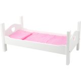 Cama Blanca de Madera para Muñecas