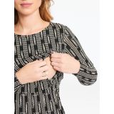 Camiseta Premamá y Lactancia Blanco y Negro