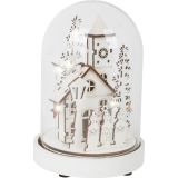 Campana brillante Pueblo de invierno , madera y vidrio - imagen 7
