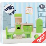 muebles de cocina en madera para casas de muñecas