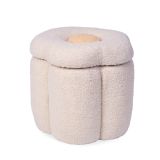 Flower Pouf+ Toybox - Offwhite