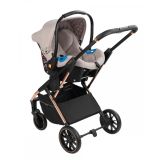 Cochecito 3 piezas Angele Beige Cromado